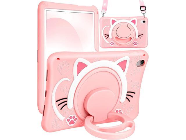 for iPad A16 Case/10th Generation Case - Soft Silicone Tablet Cover for iPad 11th 11 Inch/10th 10.9 Inch Funda Girls Women 3D Cartoon Cute Cat...