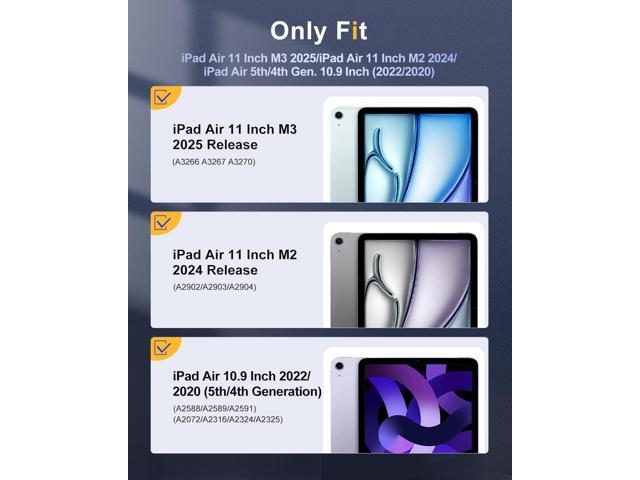 TiMOVO Case for iPad Air 11 Inch (M3/M2-2025/2024) with Pencil Holder, iPad Air 5th/4th Generation Case (2022/2020) 10.9 Inch, Slim Protective...