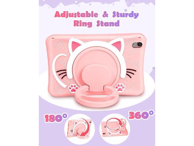 for iPad A16 Case/10th Generation Case - Soft Silicone Tablet Cover for iPad 11th 11 Inch/10th 10.9 Inch Funda Girls Women 3D Cartoon Cute Cat...