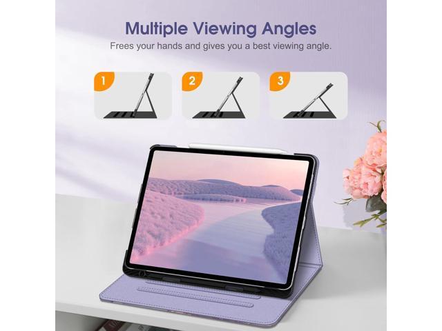 Fintie Folio Case for iPad Air 13-inch (M3) 2025 / (M2) 2024, Multi-Angle Viewing Protective Stand Cover with Pencil Holder & Pocket, Auto...