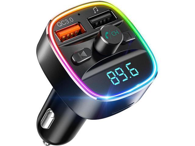 Nulaxy Bluetooth FM Transmitter, Bluetooth Car Adapter with Dual USB Charger Wireless Radio Car Kit MP3 Player Support TF Card & USB Disk,...