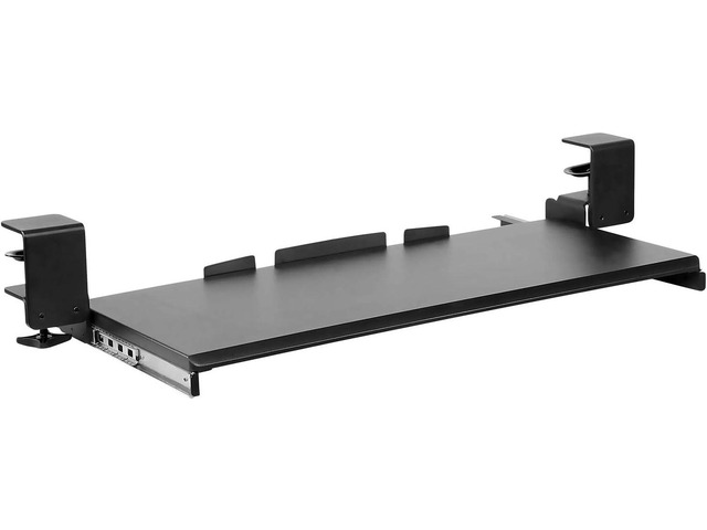 Mount-It! Clamp Keyboard Tray - Ergonomic Under Desk Pull Out Keyboard and Mouse Platform with No-Drill Easy Installation - Slides Under Desk...