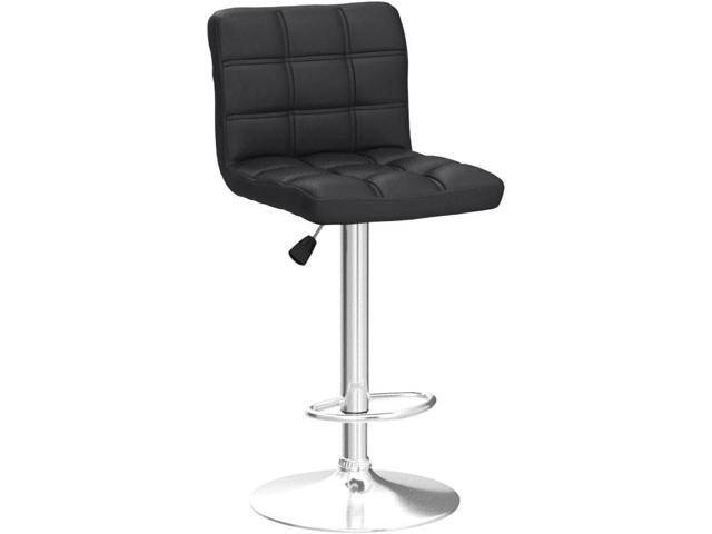 ZENY Set of 4 Adjustable Swivel Barstools, Modern PU Leather Kitchen Counter Bar Stools, Square Back Bar Stool