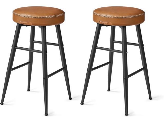 VASAGLE EKHO Collection - Bar Stools Set of 2, Counter Height Bar Stools, Kitchen Counter Stools, Mid-Century Modern Backless Counter Stools,.
