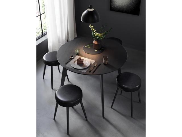VASAGLE EKHO Collection - Dining Chairs Stools Set of 4, Upholstered Kitchen Chairs, Vanity Stools, Synthetic Leather with Stitching, Mid-Century.