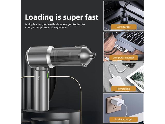Handheld Vacuum Cleaner, 28000Pa 4 in 1 Handheld Vacuum Cordless, Brushless Motor, One-Touch Dust Removal, 3 Speeds Car Vacuum Cleaner Portable...