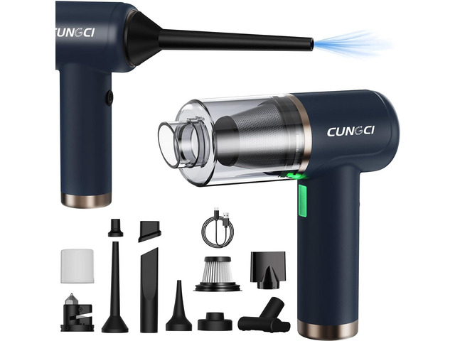 CungCi Car Vacuum Handheld Vacuum Portable Cordless, 18000Pa 5 in 1, 100W Brushless Motor, High Power Vacuum Cleaner with Window Breaker Hammer,...