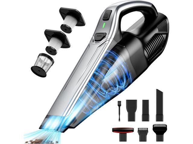 SAKOLD Car Vacuum Handheld Vacuum Cordless with Powerful Suction, Type-C Charge, 2 Suction Modes, 6-in-1 Portable Mini Vacuum for Home, Car, Office...