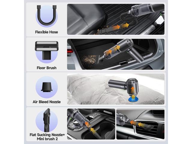 Ytnewin Car Vacuum Portable Cordless, Small Handheld Vacuum Cleaner with 24000PA High Power Suction, Mini Vacuum Cordless Rechargeable with...