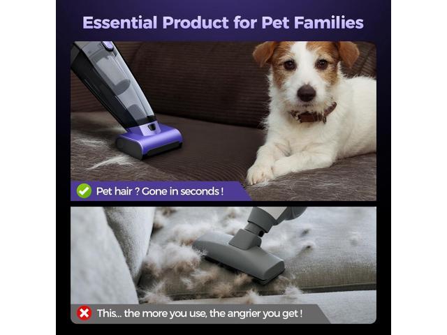 Pet Hair Handheld Vacuum Cordless: 20000PA High Power Car Vacuum with Motorized Brush and LED Light, Rechargeable Hand Held Vacuum Cleaner with...