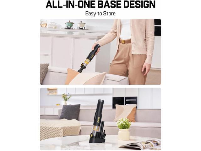Fanttik Slim V10 Lite Cordless Handheld Vacuum, 0.98lb Lightweight with All-in-One Base Design, 12000Pa Suction & Smart LED Display, Portable Mini...