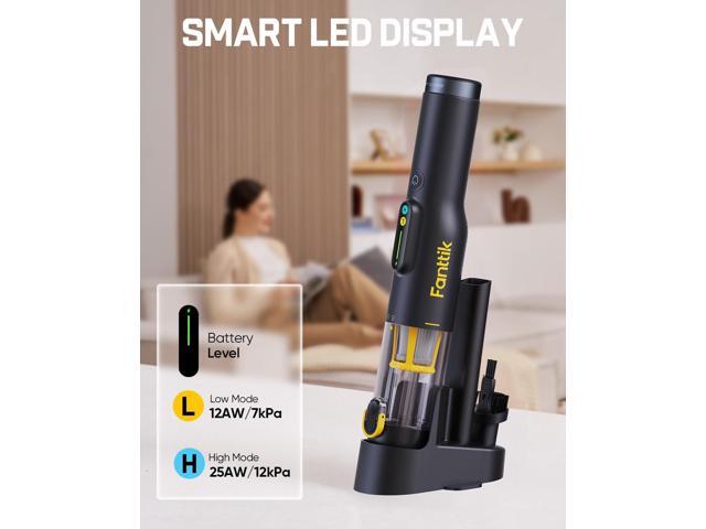 Fanttik Slim V10 Lite Cordless Handheld Vacuum, 0.98lb Lightweight with All-in-One Base Design, 12000Pa Suction & Smart LED Display, Portable Mini...