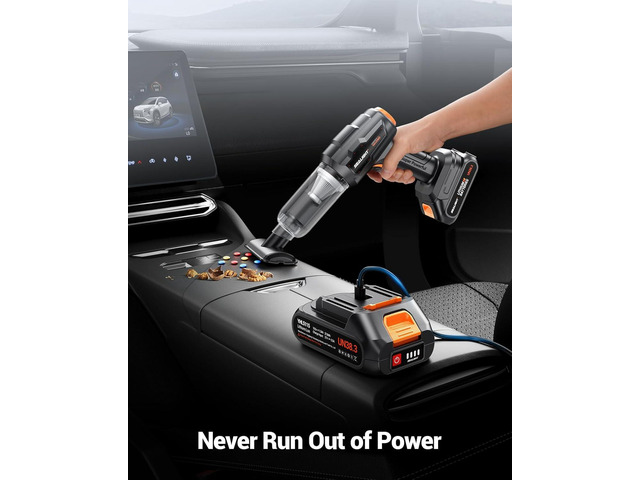 SEALIGHT Handheld Car Vacuum Wireless, Handheld Vacuum Cleaner with 21000pa High Power Suction, Two Batteries Long Endurance, 18V/120W Mini Vacuum...