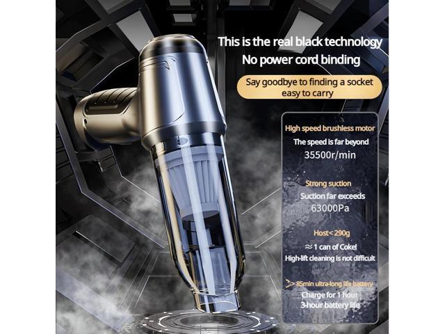 bubwepo Handheld Vacuum Cleaner Cordless, Portable Keyboard Handheld Vacuum, 12000Pa Mini Wireless Vacuum Cleaner with 3 in 1 Brushless Motor and...