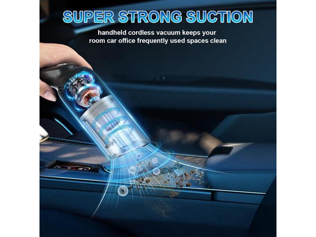 Carry360 38000PA Handheld Vacuum Cordless 120W Deep Cleaning for Car Pet Hair Portable Cleaner with 2000mAh Battery, LED Light & Multi-Nozzles...