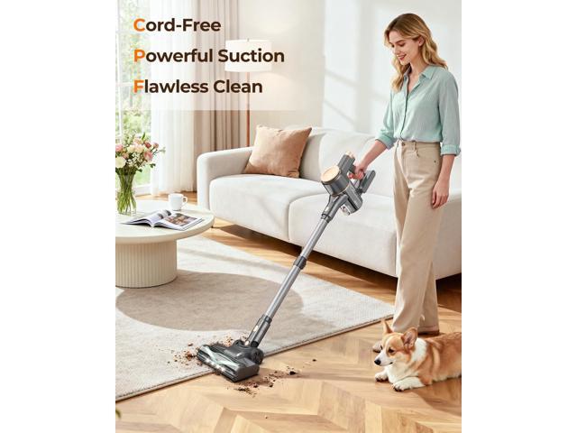 N8 Cordless Vacuum Cleaner,Lightweight Stick Vacuum with Powerful Suction,2200mAh Battery,40 Mins Runtime,Self-Standing,Rechargeable Vacuum...