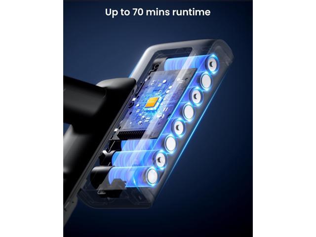 Cordless Vacuum Cleaner, Upgraded 650W 55KPA 70Mins Cordless Stick Vacuum Cleaner with Self-Standing and Touch Screen, Anti-tangle Wireless Vacumm,...