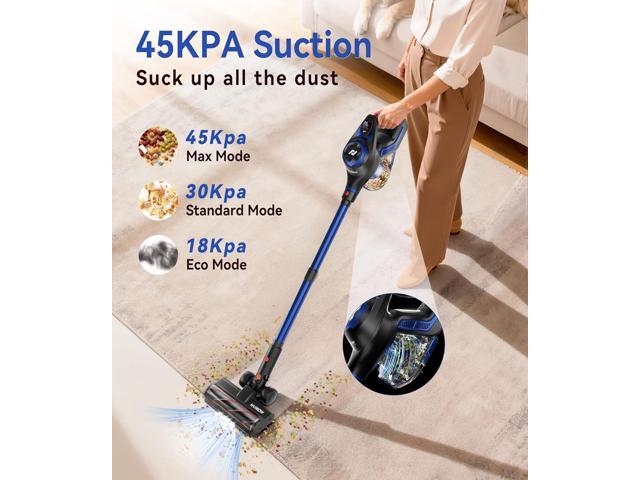 Nvriow Cordless Vacuum Cleaner for Home, 45Kpa Stick Vacuum, Max 80mins Runtime, 1.5L Dust Cup, Rechargeable Lightweight Handheld Vacuum for...