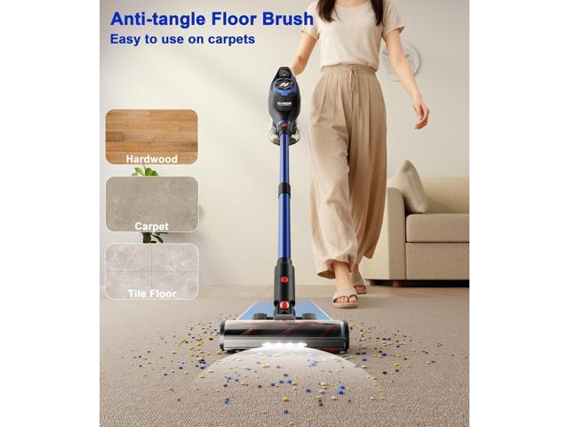Nvriow Cordless Vacuum Cleaner for Home, 45Kpa Stick Vacuum, Max 80mins Runtime, 1.5L Dust Cup, Rechargeable Lightweight Handheld Vacuum for...