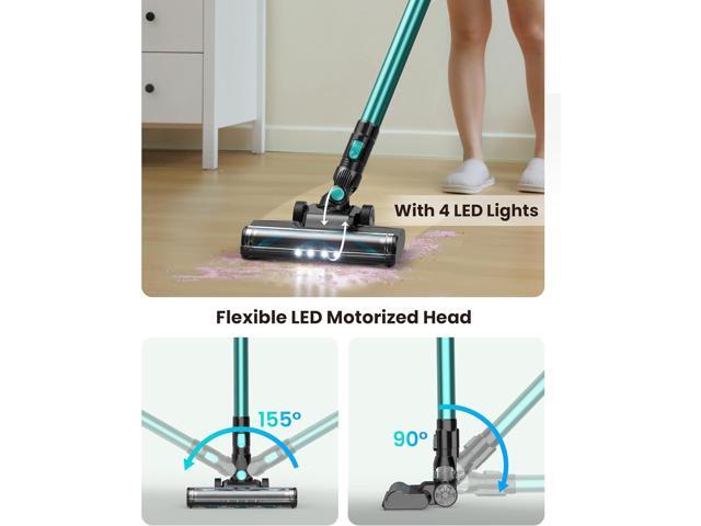 Blozor N3T Cordless Vacuum Cleaner,Wireless Stick Vacuum with 40mins Runtime,Self-Standing,Anti-Tangle Brush,Rechargeable Lightweight Vacuum...