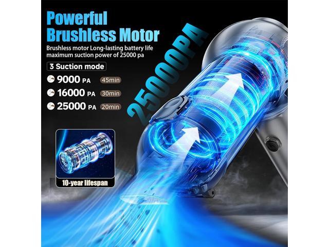 Handheld Car Vacuum Portable CordlessEquipped with a one-touch window breaker and seatbelt cutter)25000Pa High-Power Suction Hand held Vacuum...
