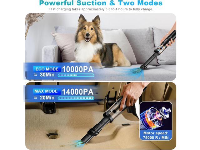 Upbooz Handheld Vacuum Cordless, Car Vacuum with 14000PA Powerful Suction with LED Light, Air Duster 2-in-1,Low Noise Rechargeable Portable Mini...