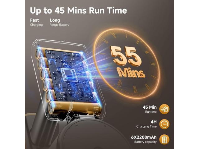 Cordless Vacuum Cleaner, 38Kpa Vacuum Cleaners for Home, 60Mins Lightweight Stick Vacuum with LED Display, Anti-Tangle & Wall Mount, 8 in 1...