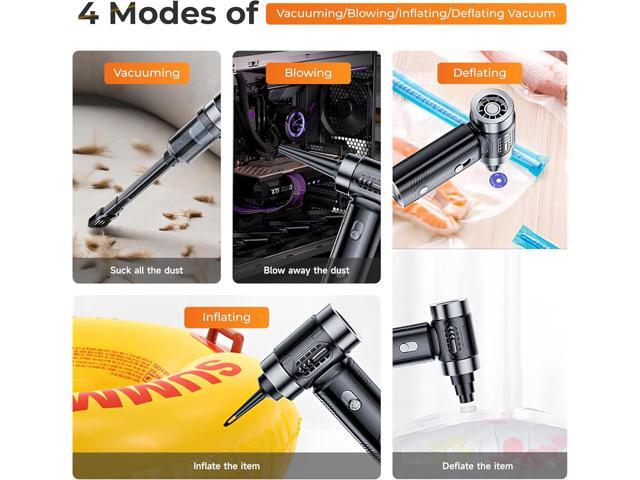 Car Vacuum Cleaner, Portable Cordless Handheld Vacuum with Dust Buster, Air Blower & Hand Pump Modes, Rechargeable 16000pa Mini Vacuums Cleaner for...