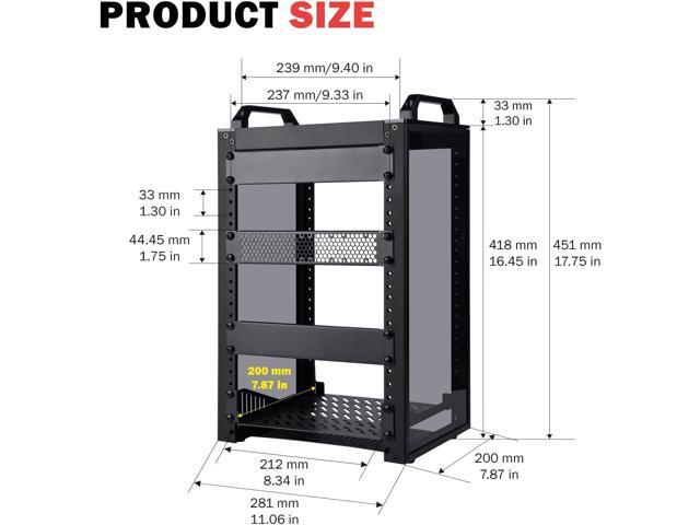 GeeekPi 8U Server Cabinet, 10 inch Server Rack for Network, Servers, Audio, and Video Equipment, DeskPi RackMate T1 Rackmount, 7.87 inch Depth