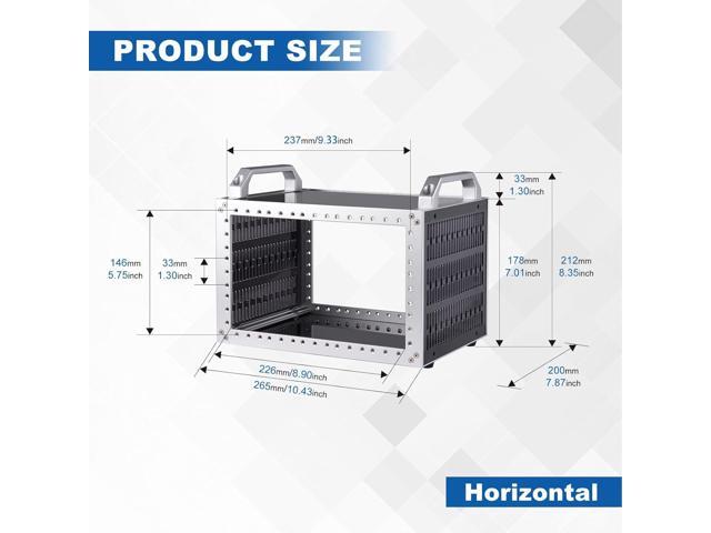 GeeekPi DeskPi RackMate TT Mini Server Cabinet for Mini PC, Network, Servers, Audio, and Video Equipment