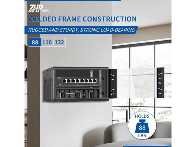 6U Wall Mount IT Network Rack Cabinet - SPCC Cold-Rolled Steel with Vents for Heat Dissipation, Easy Assembly and Cable Routing 15 in Depth for AV...