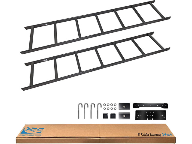 ICC Cable Runway Ladder Rack System 16-Gauge Steel, Overhead Cable Management for Data Centers, Telecom Rooms, and IT Networks, Made in USA,...