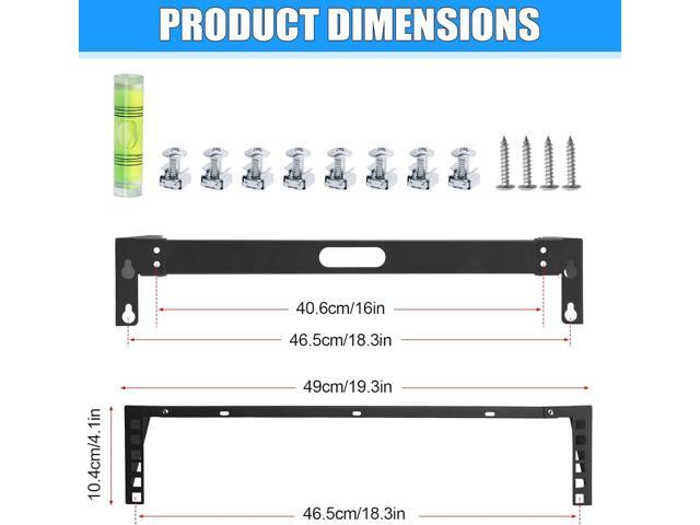 2u Hinged Wall Mount Patch Panel Bracket, 2u Patch Panel Bracket, Vertical Wall Mount Rack for 19 inches Networking Equipments Including Mounting...