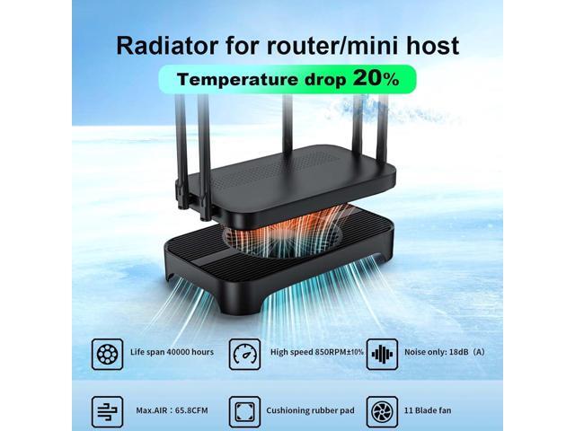X3 USB Cooling Fan, 18dB Ultra Quiet 140mm USB PC Fan with Built-in Cable and One-Touch Switch Compatible with Router, Receiver, Amplifier, DVR,...