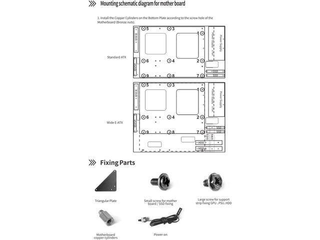 DIY Pc Test Bench, Open Chassis Case Rack for ATX/M-ATX/ITX Motherboards,Widely Body Heat Dissipation Design Open Air Pc Case, SSD Motherboards...