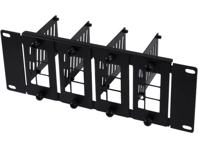 GeeekPi 10 inch 2U Rack Mount for Raspberry Pi 5/4B/3B+/3B, with Removable Front Brackets, Compatible with DeskPi RackMate T0/T1/T2/T0 Plus/T1...