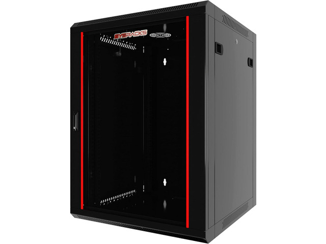 Server Rack - Wall Mount Rack - Locking Cabinet for Network - Electronics - Security - Audio - Video - AV Equipment - Data Rack - 18-Inch Depth...