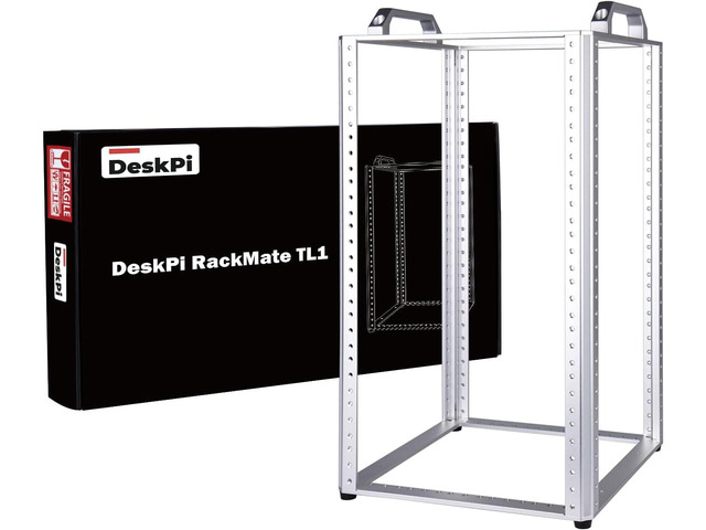 GeeekPi DeskPi RackMate TL1, 10 inch 10U Server Rack for Network, Servers, Audio, and Video Equipment, Open Frame Aluminum Alloy Rack