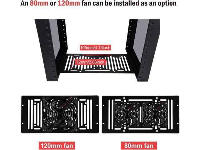 GeeekPi 4U Server Cabinet, 10 inch Mini Server Rack for Network, Servers, Audio, and Video Equipment, DeskPi RackMate T0 Rackmount, 7.87 inch Depth
