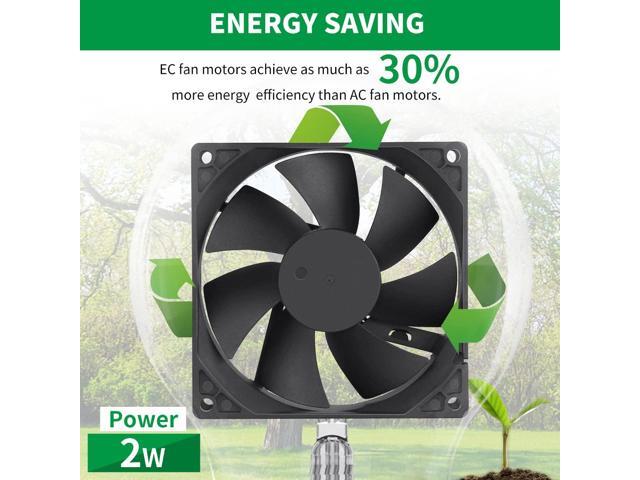 EC 92mm x 25mm Axial Cooling Fan AC 110v 120v 220v 240v Dual Ball Bearing for Doorway Receiver DVR PlayStation Xbox Computer Cabinet Exhaust...