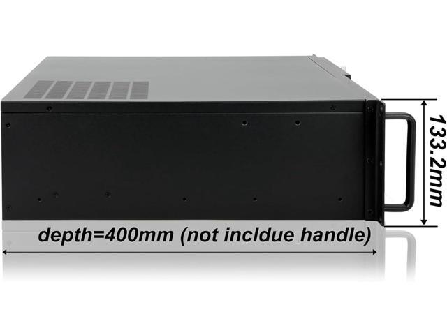 RackChoice 3u Rackmount Server Chassis MATX/Mini-ITX 3x5.25 Support ATX PSU with Either top/Bottom or Side Cooling and SFX PSU (Need to use The ATX...