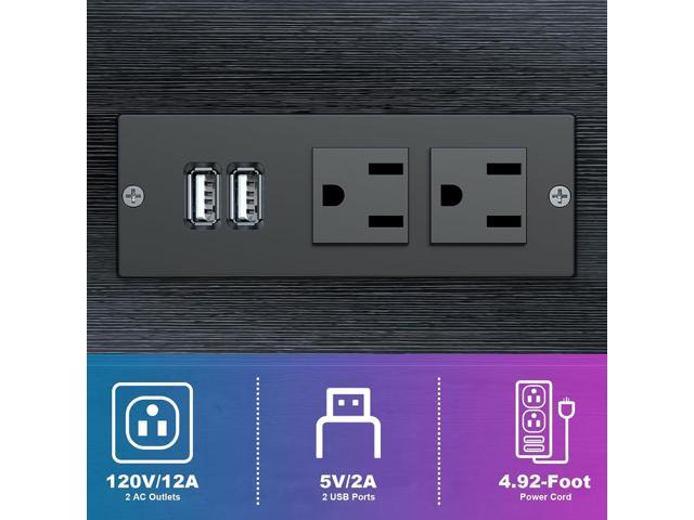 Computer Tower Stand with Charge Station and USB Charging Port - Height Adjustable PC Tower Stand, Under Desk CPU Holder Cart with Locking Caster...