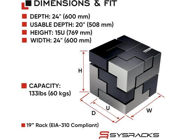 Wall Mount Server Rack Cabinet (15U)