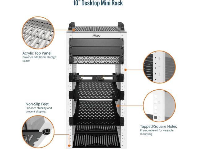 Tecmojo 12U Network Rack, 10 inch Mini Server Rack with 2 Side Translucent Panels & 2 Top Handles, 10.23 inch Deep, for 10 inch IT Equipment & A/V...