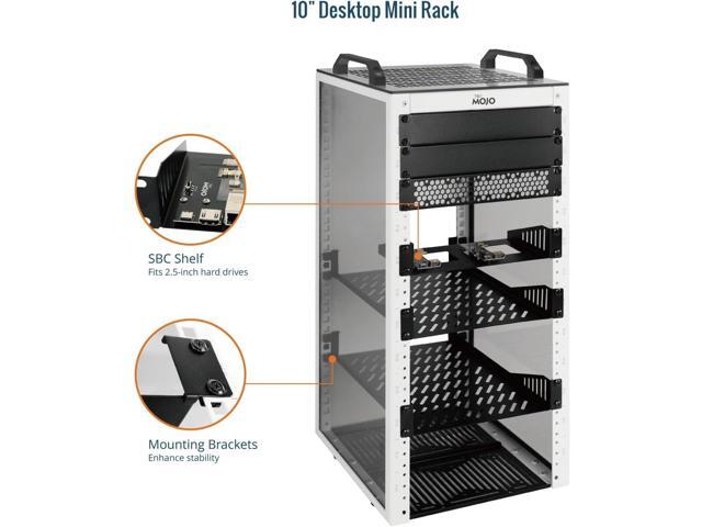 Tecmojo 12U Network Rack, 10 inch Mini Server Rack with 2 Side Translucent Panels & 2 Top Handles, 10.23 inch Deep, for 10 inch IT Equipment & A/V...