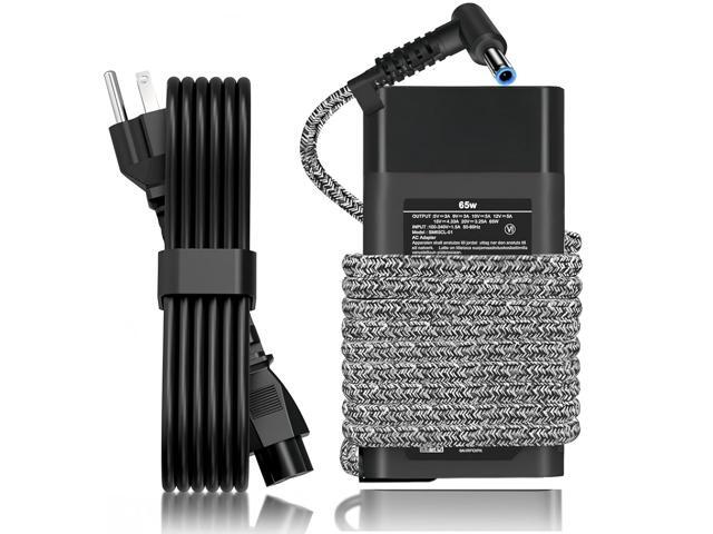 New Slim 65W Laptop Charger Compatible with hp Envy x360 EliteBook Pavilion Charger Smart Blue Tip AC Adapter Compatible 65W hp Computer Fast...