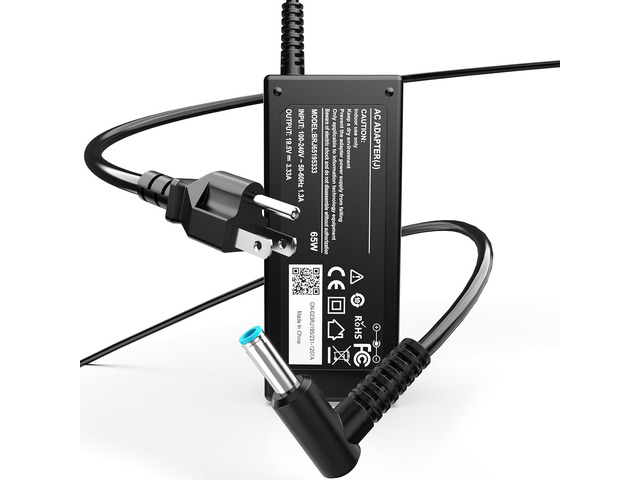 65W Charger Compatible with HP Laptop Charger - 19.5V 3.33A Compatible with HP EliteBook 840 830 850 745 G3 G4 G5 G6,Stream 11 13 14,Pavilion x360...