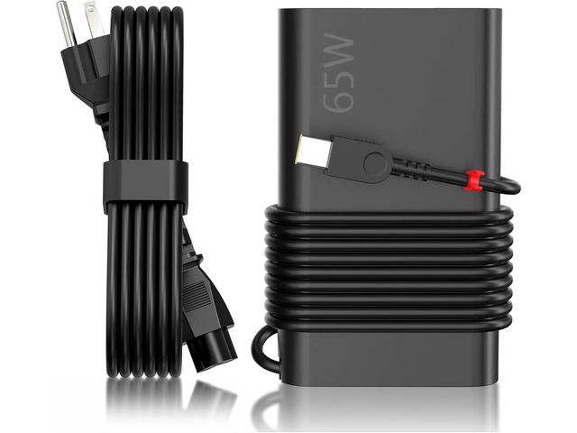New Slim 65W USB C Laptop Charger for Lenovo Thinkpad Yoga Chromebook Computer Type C Fast Charging Power Cord Ac Adapter for ThinkPad T14 T15 X1...