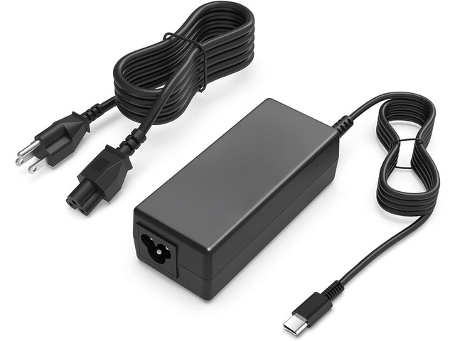 65W USB C Laptop Charger Compatible with Lenovo ThinkPad Yoga Chromebook Fast Power Supply AC Adapter