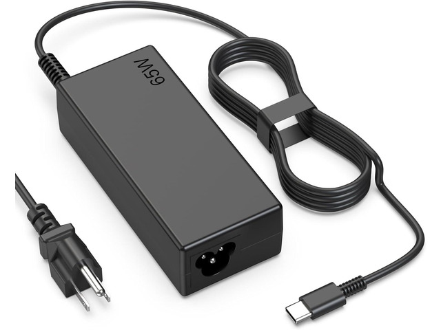 65W Chromebook Charger USB Type C Compatible with HP, Acer, Asus, Dell, Lenovo, Samsung, Google Laptops, Computer Charger Power Cord Type C